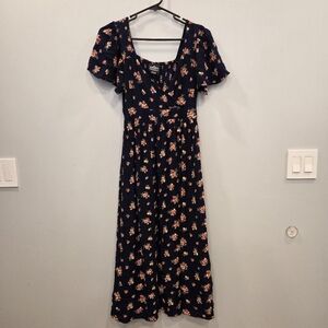 Angie Blue Floral Dress Small